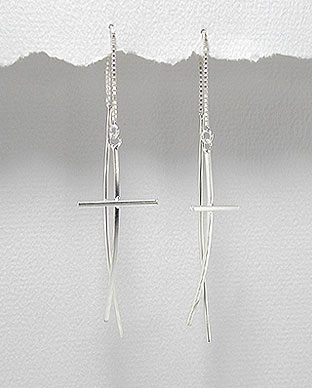 sterling silver threader earring T706785
