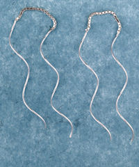 sterling silver threader earring T008
